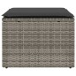vidaXL Taburete de jardín con cojín ratán sintético gris 55x55x37cm vidaXL Taburete de jardín con cojín ratán sintético gris 55x55x37cm