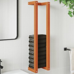 vidaXL Toallero de madera de pino maciza marrón encerado 23x18x90 cm