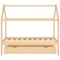 vidaXL Estructura de cama infantil con cajón madera de pino 80x160 cm vidaXL Estructura de cama infantil con cajón madera de pino 80x160 cm