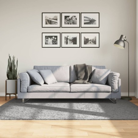 vidaXL Alfombra peluda de pelo largo moderna PAMPLONA gris 140x200 cm