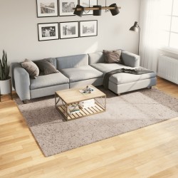 vidaXL Alfombra peluda de pelo largo moderna PAMPLONA beige 200x280 cm