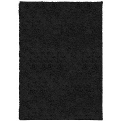 vidaXL Alfombra peluda de pelo largo moderna PAMPLONA negra 160x230 cm