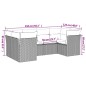 vidaXL Set de sofás de jardín 6 piezas y cojines ratán sintético negro vidaXL Set de sofás de jardín 6 piezas y cojines ratán sintético negro