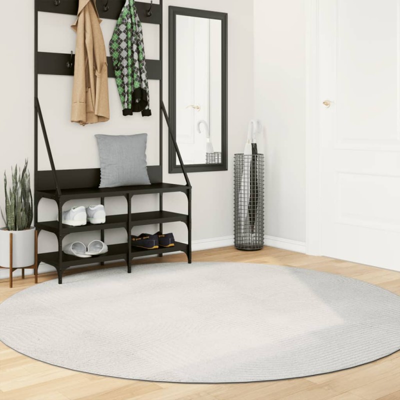 vidaXL Alfombra de pelo corto look escandinavo IZA crema Ø 200 cm vidaXL Alfombra de pelo corto look escandinavo IZA crema Ø 200 cm