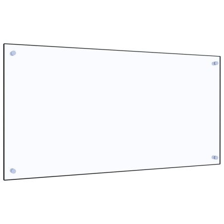 vidaXL Protector contra salpicaduras cocina vidrio templado 100x50 cm