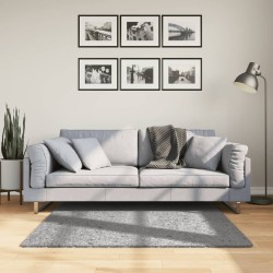 vidaXL Alfombra peluda de pelo largo moderna PAMPLONA gris 120x120 cm