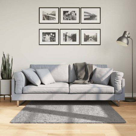 vidaXL Alfombra peluda de pelo largo moderna PAMPLONA gris 120x120 cm