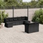 vidaXL Set de sofás de jardín 8 piezas y cojines ratán sintético negro vidaXL Set de sofás de jardín 8 piezas y cojines ratán sintético negro