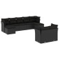 vidaXL Set de sofás de jardín 8 piezas y cojines ratán sintético negro vidaXL Set de sofás de jardín 8 piezas y cojines ratán sintético negro