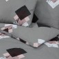 vidaXL Juego de funda nórdica algodón gris 200x200 cm