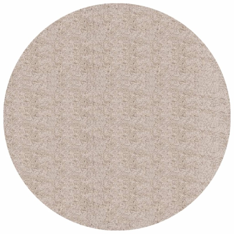 vidaXL Alfombra peluda de pelo largo moderna PAMPLONA beige Ø 100 cm vidaXL Alfombra peluda de pelo largo moderna PAMPLONA beige Ø 100 cm