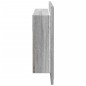 vidaXL Armario espejo de baño con luz LED acrílico gris 80x12x45 cm vidaXL Armario espejo de baño con luz LED acrílico gris 80x12x45 cm