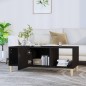 vidaXL Mesa de centro madera contrachapada negro 102x50x40 cm vidaXL Mesa de centro madera contrachapada negro 102x50x40 cm