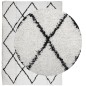 vidaXL Alfombra de pelo largo moderna crema y negro 200x280 cm vidaXL Alfombra de pelo largo moderna crema y negro 200x280 cm