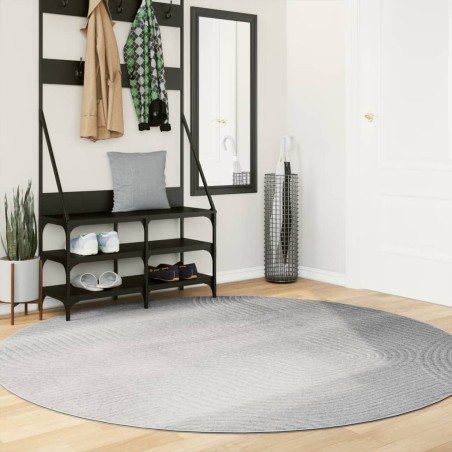 vidaXL Alfombra de pelo corto look escandinavo IZA gris Ø 200 cm