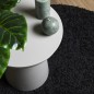 vidaXL Alfombra peluda de pelo largo moderna PAMPLONA negra Ø 100 cm