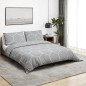 vidaXL Juego de funda nórdica algodón gris 140x200 cm vidaXL Juego de funda nórdica algodón gris 140x200 cm