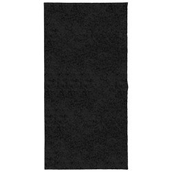 vidaXL Alfombra peluda de pelo largo moderna PAMPLONA negra 100x200 cm