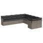 vidaXL Set de sofás de jardín 10 pzas con cojines ratán sintético gris vidaXL Set de sofás de jardín 10 pzas con cojines ratán sintético gris