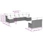 vidaXL Set de sofás de jardín 9 pzas con cojines ratán sintético beige vidaXL Set de sofás de jardín 9 pzas con cojines ratán sintético beige