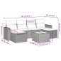 vidaXL Set de comedor de jardín 7 pzas y cojines ratán sintético negro vidaXL Set de comedor de jardín 7 pzas y cojines ratán sintético negro