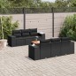 vidaXL Set de comedor de jardín 7 pzas y cojines ratán sintético negro vidaXL Set de comedor de jardín 7 pzas y cojines ratán sintético negro
