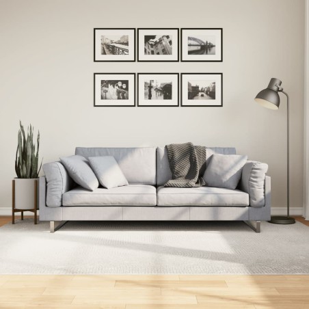 vidaXL Alfombra de pelo corto look escandinavo IZA crema 160x230 cm