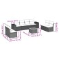 vidaXL Set de sofás de jardín 8 piezas y cojines ratán sintético negro vidaXL Set de sofás de jardín 8 piezas y cojines ratán sintético negro