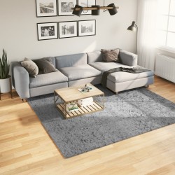 vidaXL Alfombra peluda de pelo largo moderna PAMPLONA gris 240x240 cm
