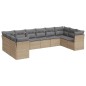 vidaXL Juego de sofás jardín con cojines beige 10 pzas ratán sintético vidaXL Juego de sofás jardín con cojines beige 10 pzas ratán sintético