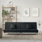 vidaXL Sofá cama de tela negro vidaXL Sofá cama de tela negro