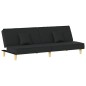 vidaXL Sofá cama de tela negro vidaXL Sofá cama de tela negro