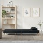 vidaXL Sofá cama de tela negro vidaXL Sofá cama de tela negro