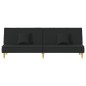 vidaXL Sofá cama de tela negro vidaXL Sofá cama de tela negro