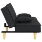vidaXL Sofá cama de tela negro vidaXL Sofá cama de tela negro