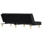 vidaXL Sofá cama de tela negro vidaXL Sofá cama de tela negro