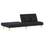 vidaXL Sofá cama de tela negro vidaXL Sofá cama de tela negro