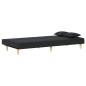 vidaXL Sofá cama de tela negro vidaXL Sofá cama de tela negro
