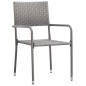 vidaXL Set comedor jardín 7 pzas ratán sintético gris antracita y gris