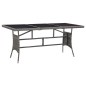 vidaXL Set comedor jardín 7 pzas ratán sintético gris antracita y gris