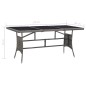 vidaXL Set comedor jardín 7 pzas ratán sintético gris antracita y gris