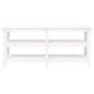 vidaXL Banco de trabajo de madera maciza de pino blanco 181x50x80 cm vidaXL Banco de trabajo de madera maciza de pino blanco 181x50x80 cm