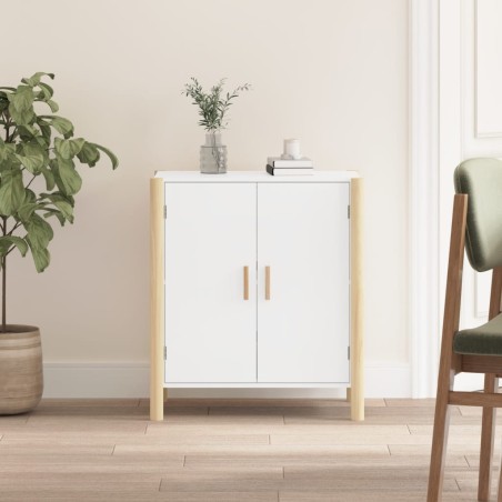 vidaXL Aparador de madera contrachapada blanco 62x38x70 cm