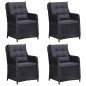 vidaXL Juego de comedor para jardín 5 piezas negro vidaXL Juego de comedor para jardín 5 piezas negro
