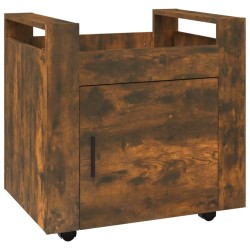 vidaXL Carrito de escritorio contrachapada roble ahumado 60x45x60 cm