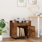 vidaXL Carrito de escritorio contrachapada roble ahumado 60x45x60 cm