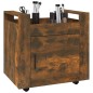 vidaXL Carrito de escritorio contrachapada roble ahumado 60x45x60 cm