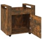 vidaXL Carrito de escritorio contrachapada roble ahumado 60x45x60 cm