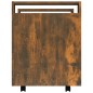 vidaXL Carrito de escritorio contrachapada roble ahumado 60x45x60 cm