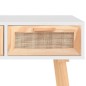 vidaXL Mesa consola madera pino maciza ratán natural 105x30x75 cm vidaXL Mesa consola madera pino maciza ratán natural 105x30x75 cm
